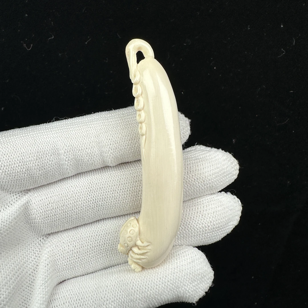 H96-71天然猛犸牙 福禄雕刻件 16*71mm支持鉴定 假一罚四