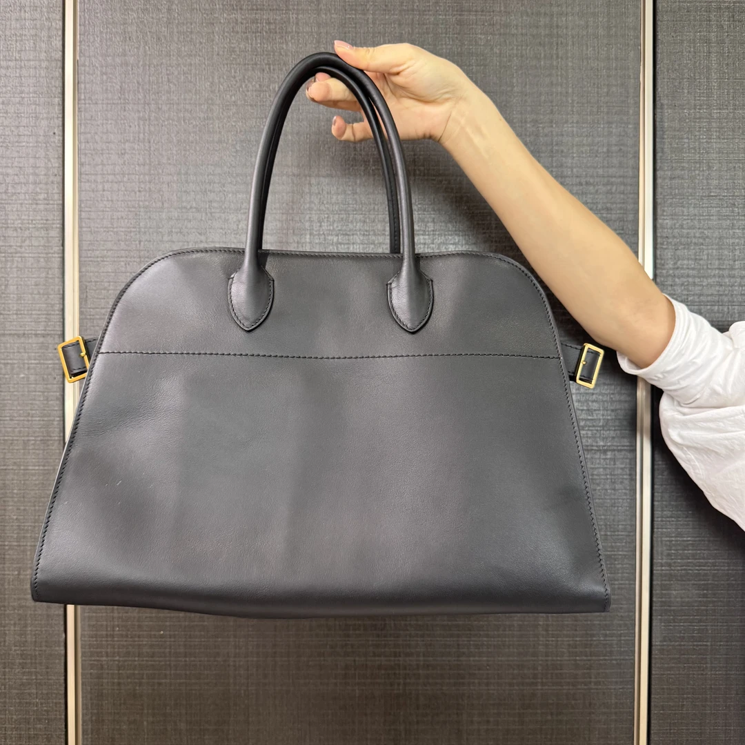 马鞍牛皮大容量简约手提包 44012