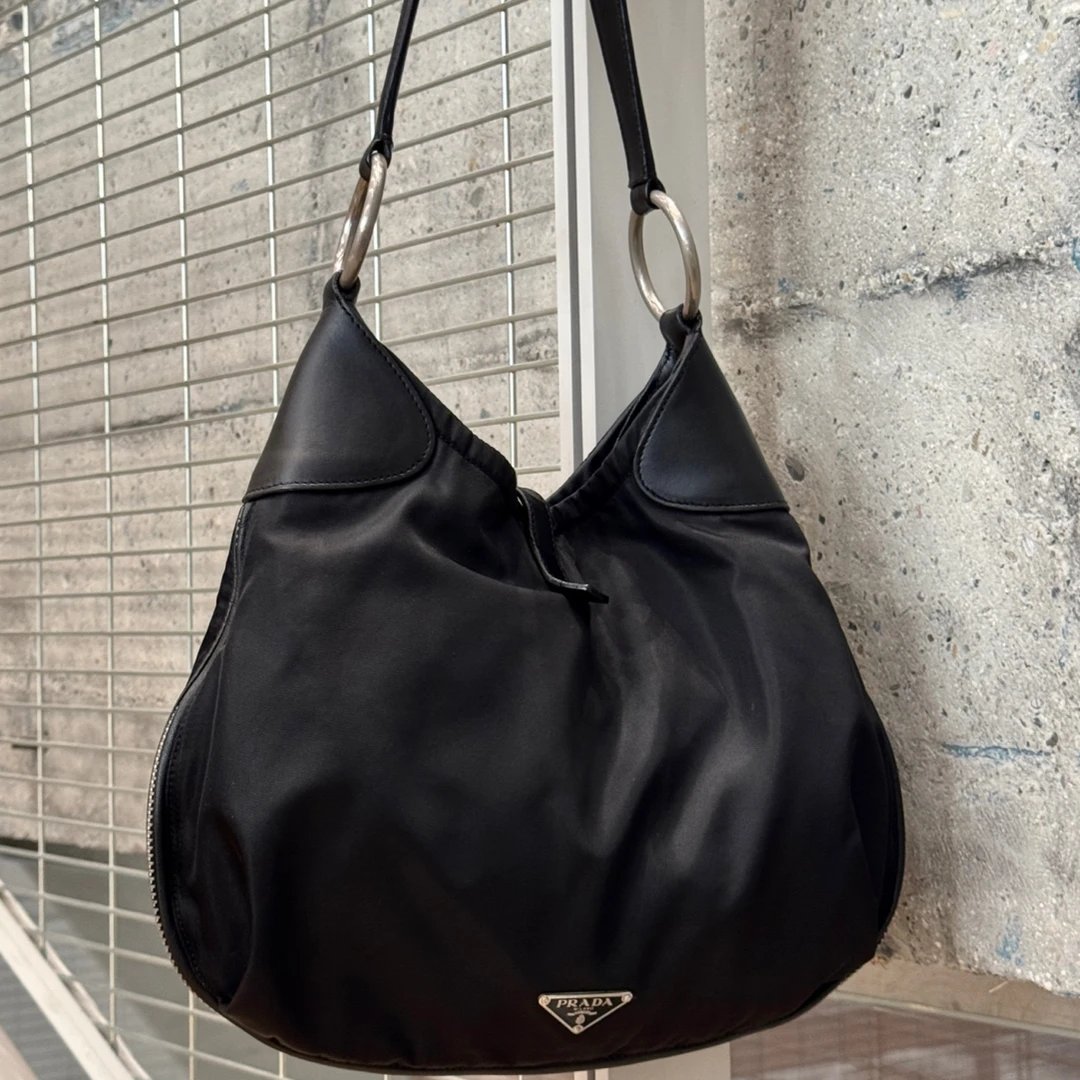 95新 Prada/普拉达 觅时/三角标皮带扣单肩/118304