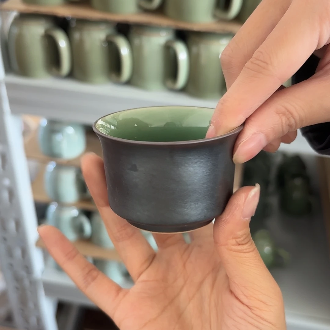 龙泉云间青瓷小米茶器