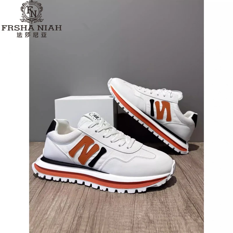 法莎尼亚男款厚底老爹鞋简约轻奢舒适时尚男鞋潮流透气休闲运动鞋