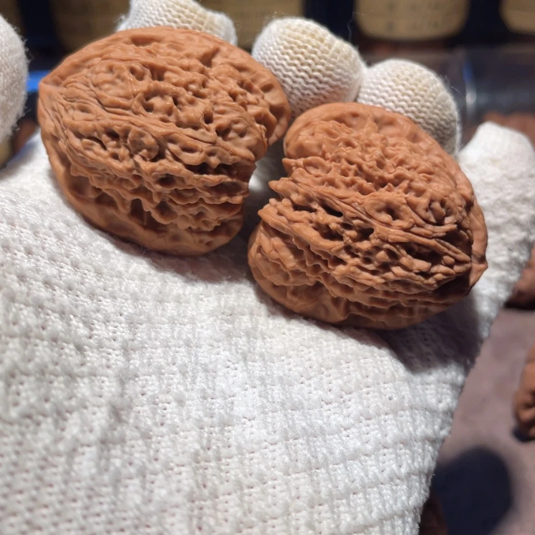 文玩核桃把件40三角拉丝蚂蚁纹南疆