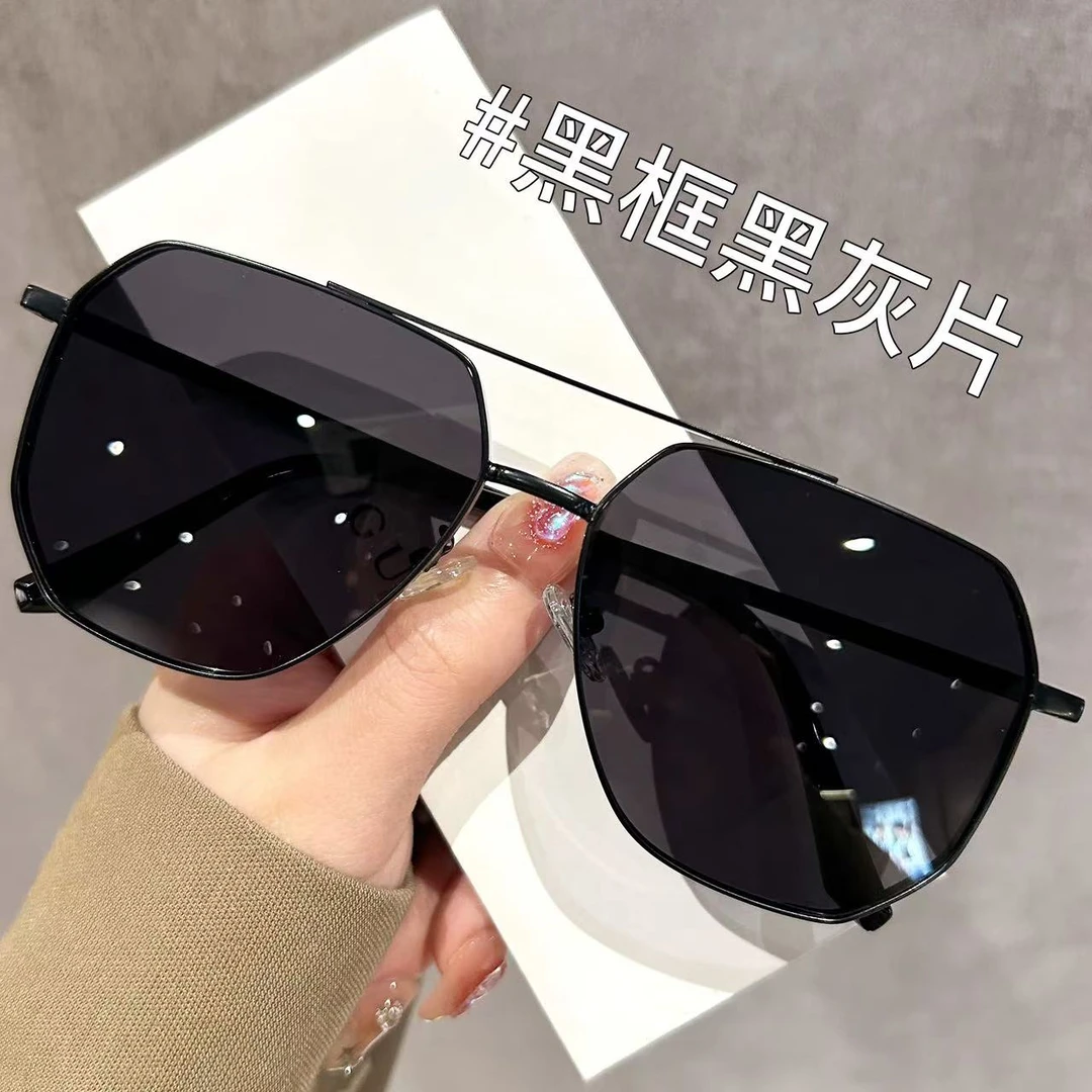 双梁大框偏光墨镜男款开车专用2025新款高级感驾驶太阳眼镜配近视