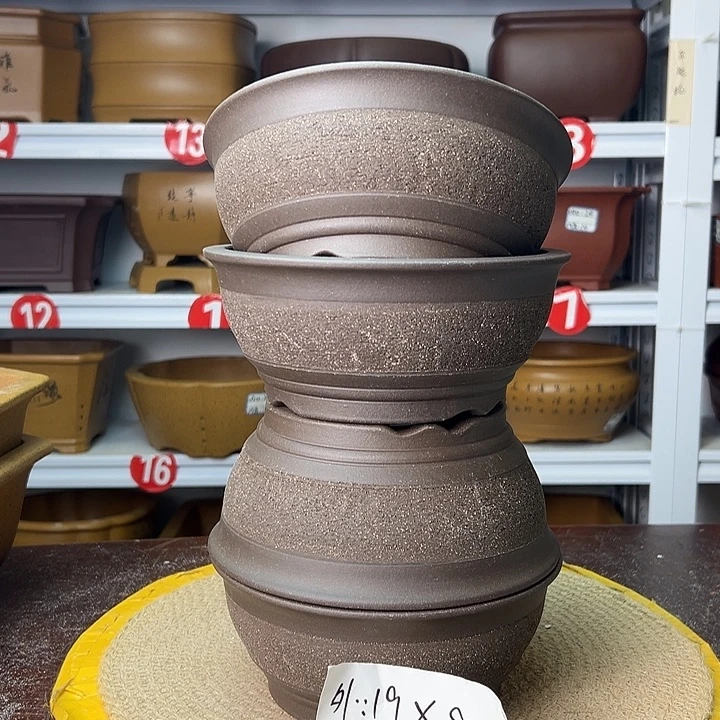 紫砂花盆你在一起