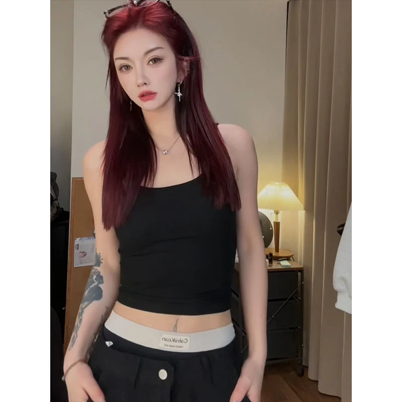 小众女设计感春夏春季不限季节背心百搭纯色外穿夏季吊带上衣