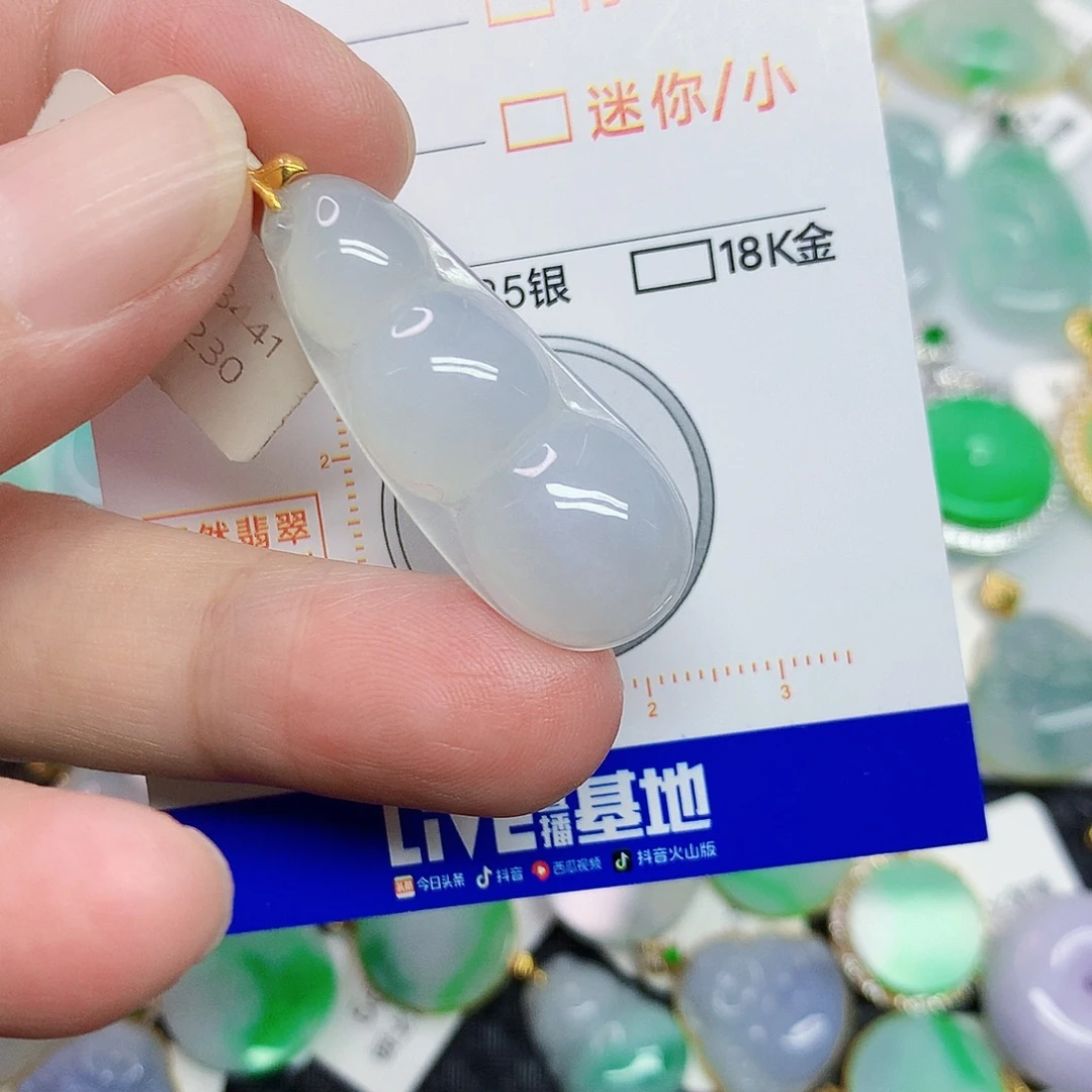 翡翠18K金镶嵌颈饰3566888