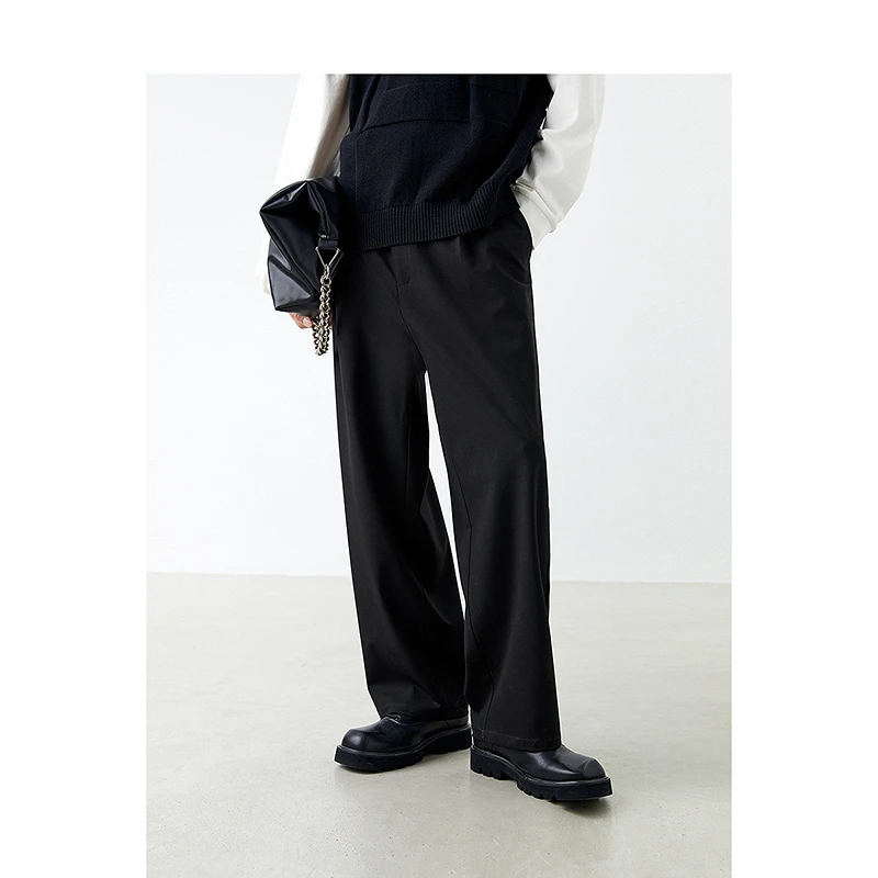 太平鸟男装直筒休闲裤西装裤长裤BWGBE3112