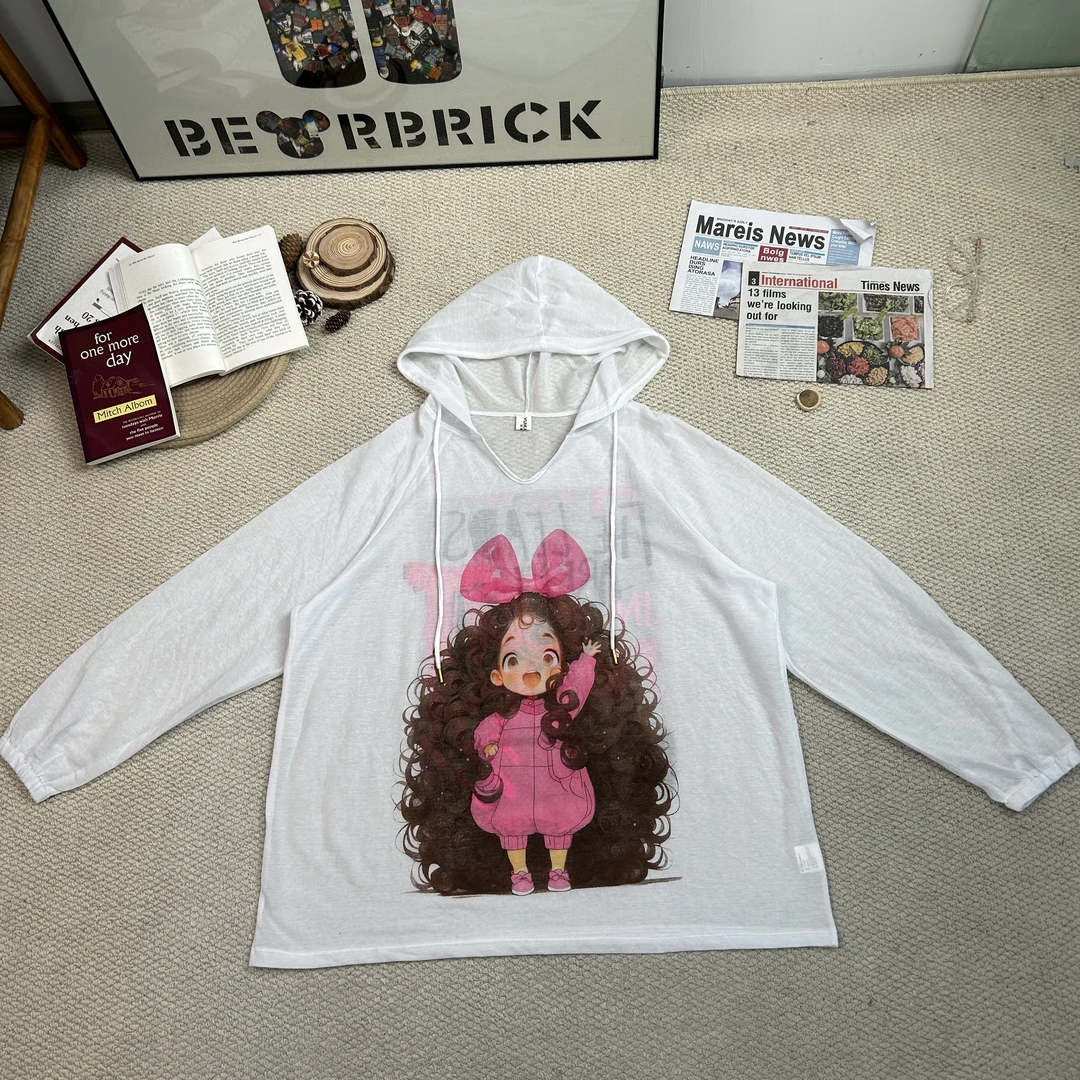 2025春季新款休闲时尚百搭连帽打底长袖T恤0455