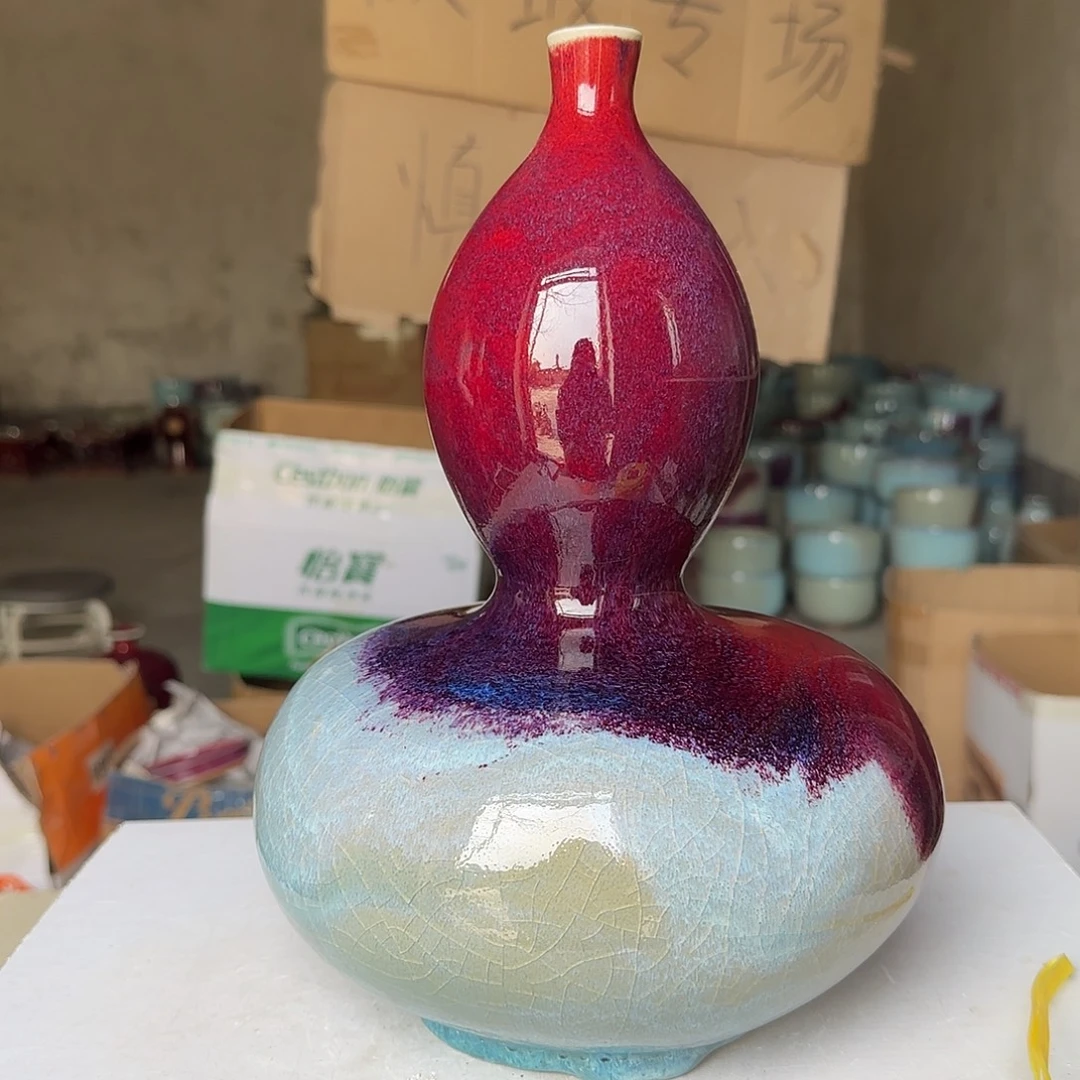 摆件陶郑家钧窑摆件微