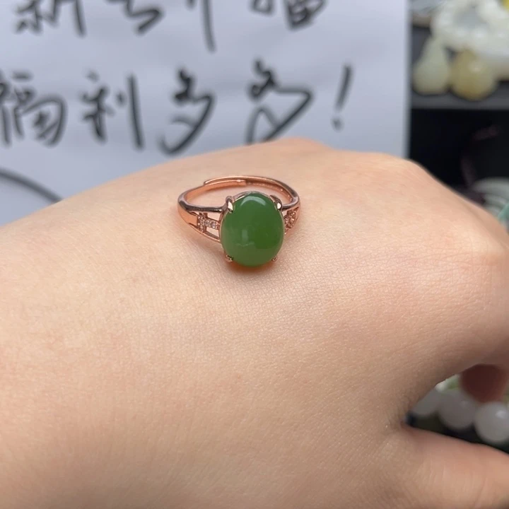 和田玉银S925镶嵌吊坠(不含链)