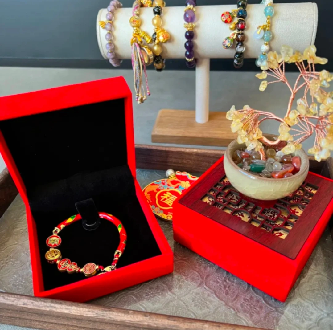 【釉光潮玩】香灰水晶合金珐琅DIY手链珠串