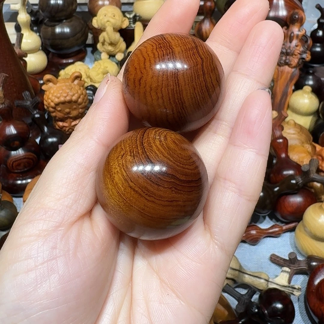 木沙漠铁直径3.5手球一对