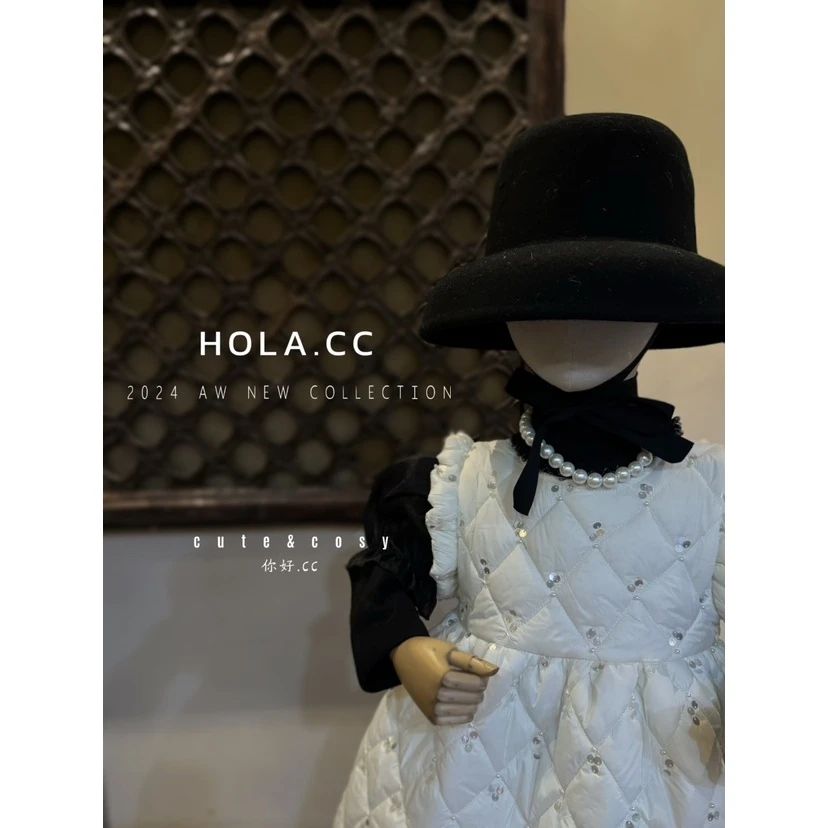 HLCC-8686-儿童洋气时尚百搭珍珠亮片连衣裙（冬款）