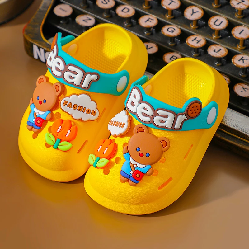 新款儿童凉拖鞋男童学步鞋宝宝可爱卡通防滑女童宝宝居家洞洞鞋