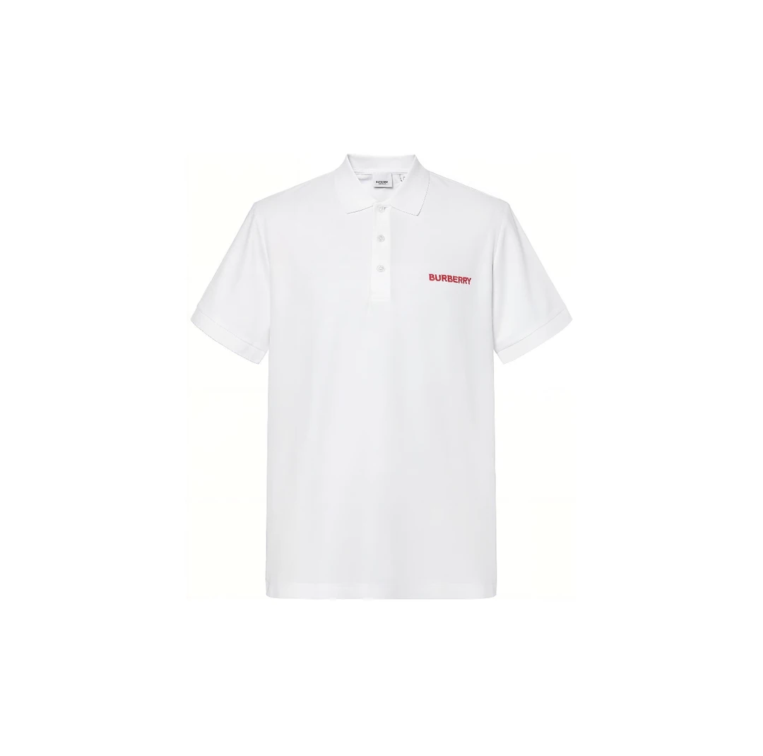 未使用 BURBERRY/博柏利 字母Logo刺绣休闲短袖Polo衫男款
