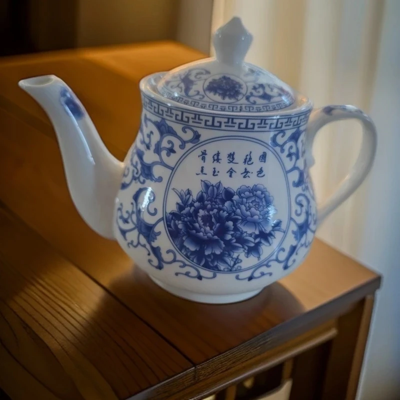 口径7高度11景德镇陶瓷青花缠之450cc小茶壶233