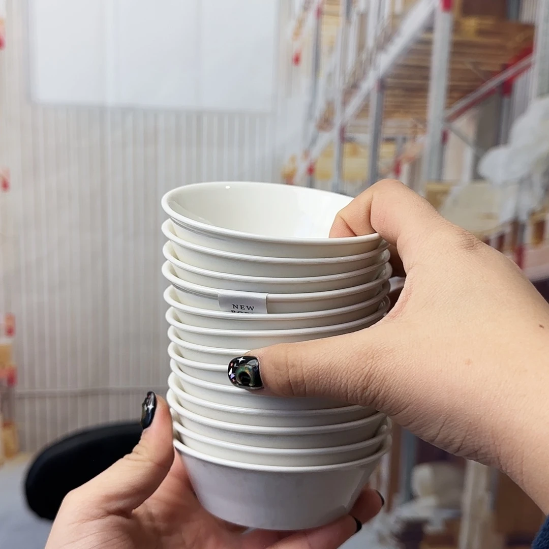 骨瓷骨瓷4英寸味碟10cm 8个实用外贸骨瓷