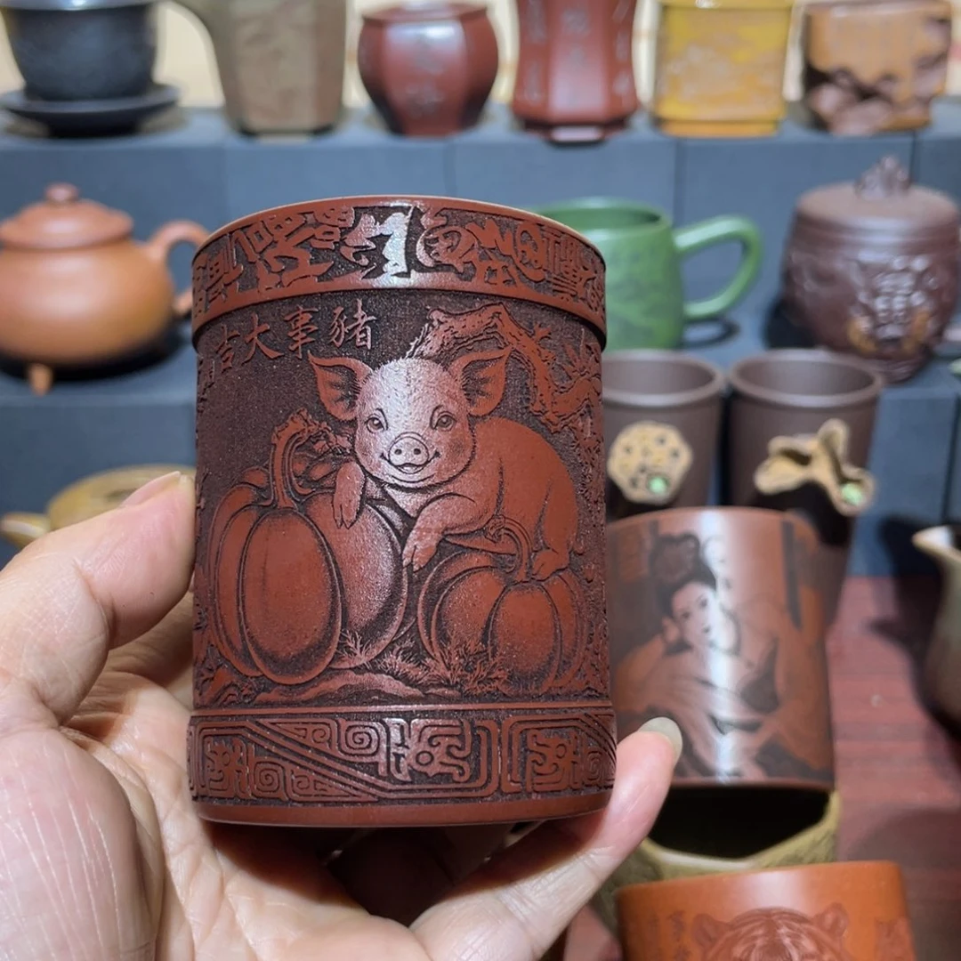 原矿紫砂手工主人杯