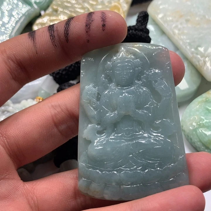 颈饰未镶嵌翡翠保真天然a货翡翠