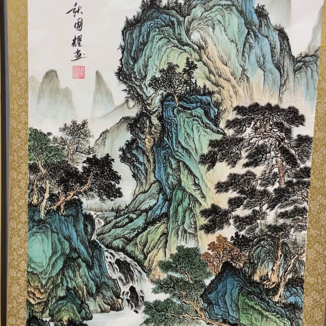 物***非国画手绘带装裱和运险w