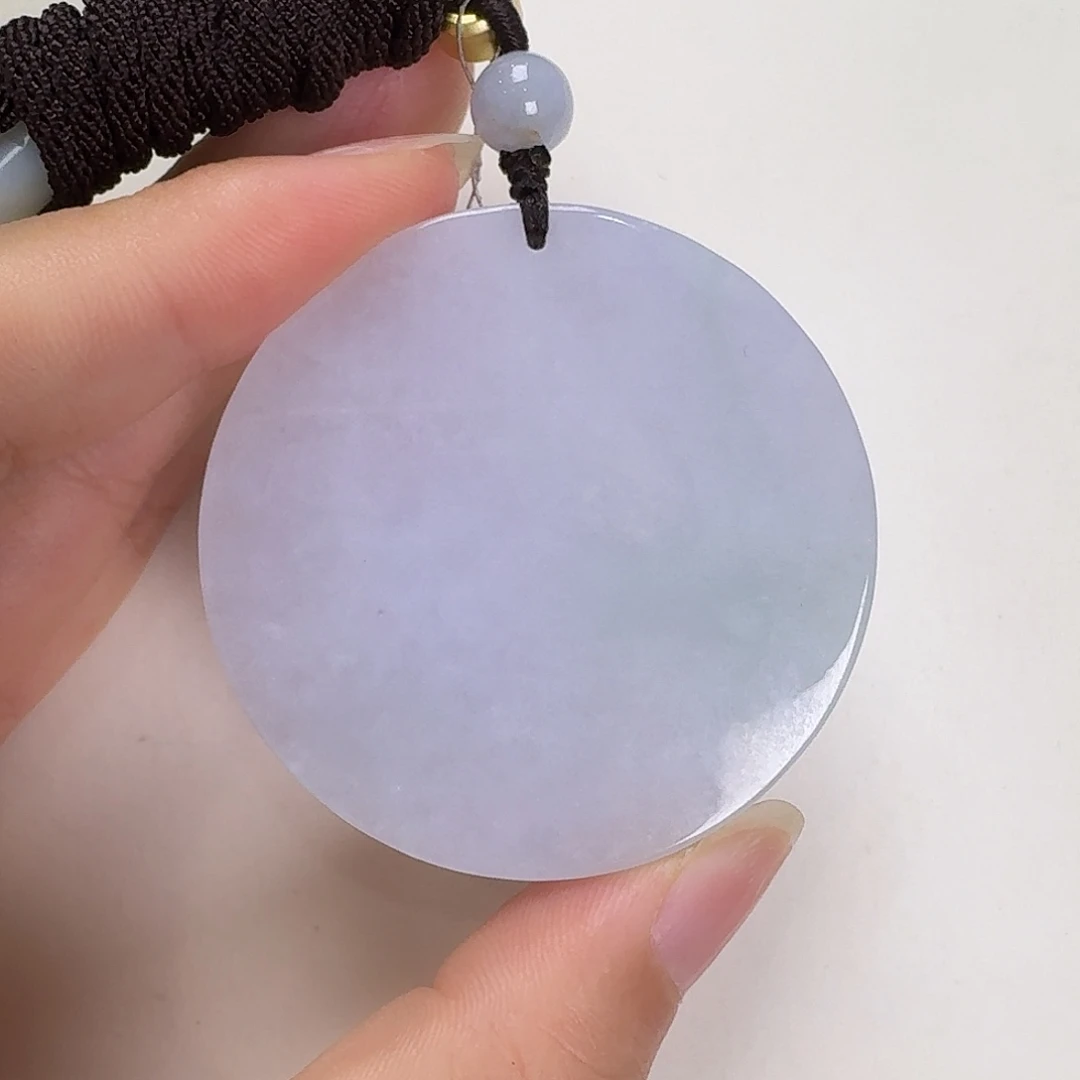 翡翠未镶嵌颈饰无事牌