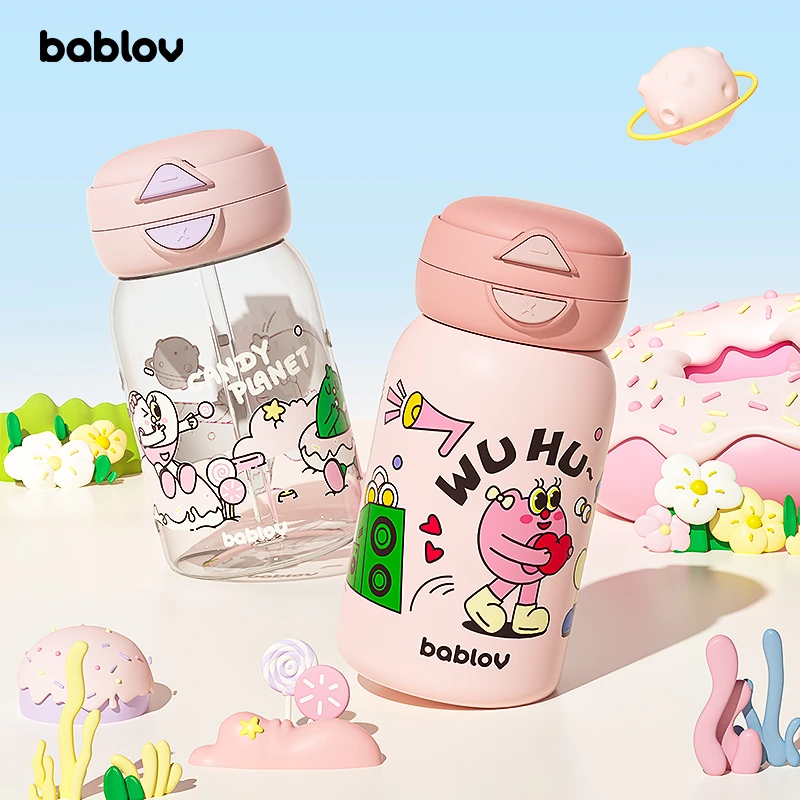bablov2025年新款高颜值学生便携大容量耐高温夏季冬季水杯组合