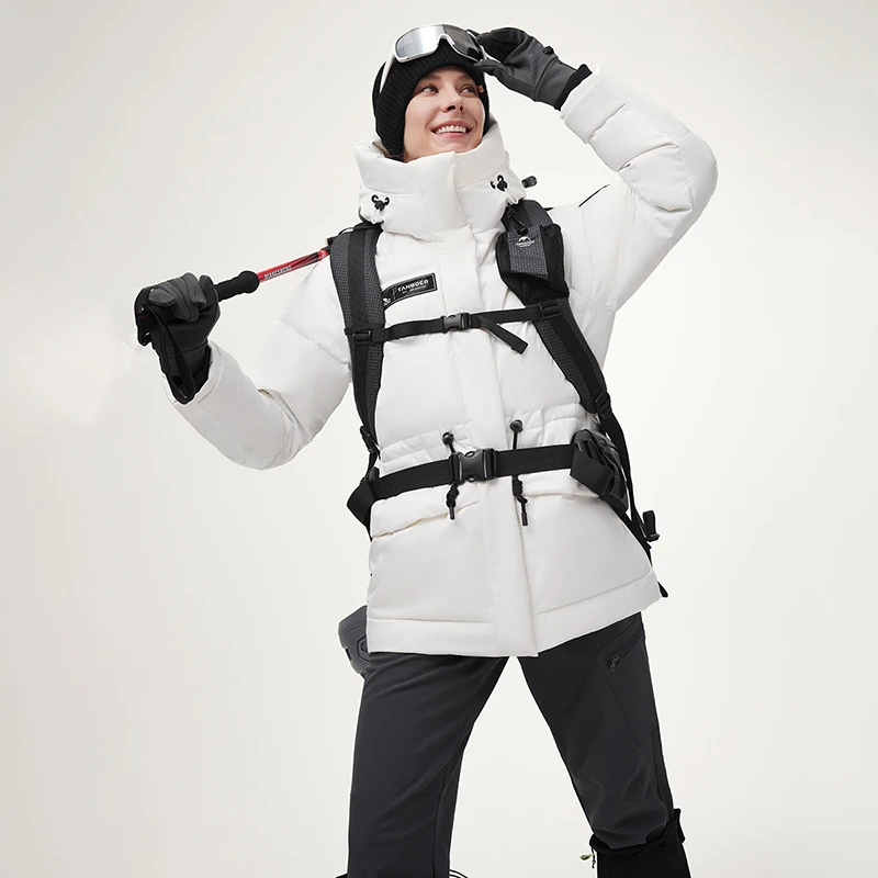 【许半夏专属】坦博尔厚款羽绒服透气耐磨中长款女款冬季