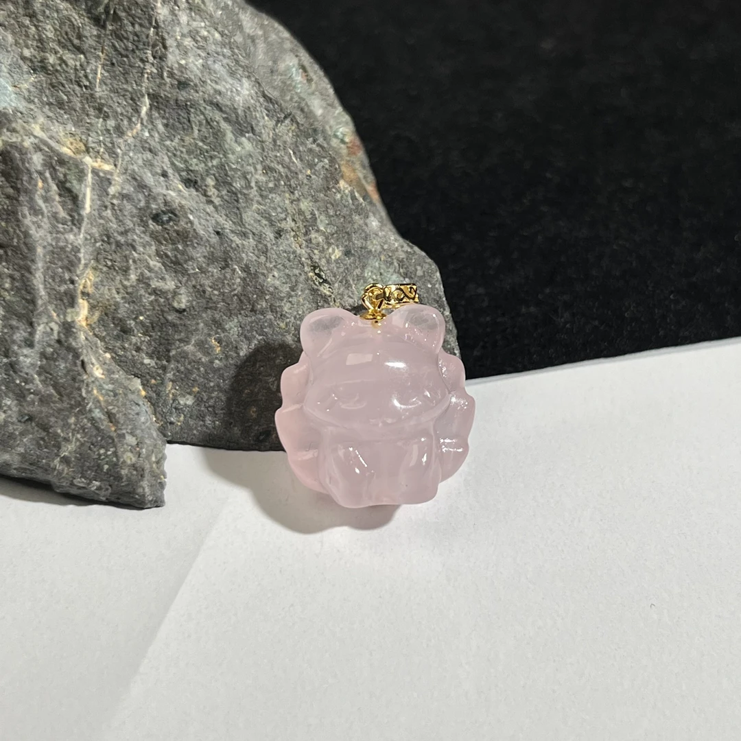 【略懂珠宝】粉晶九尾狐吊坠s925 ZK24100210