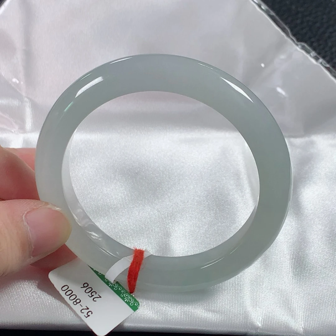 翡翠手镯未镶嵌缅甸天然翡翠手镯52圈口