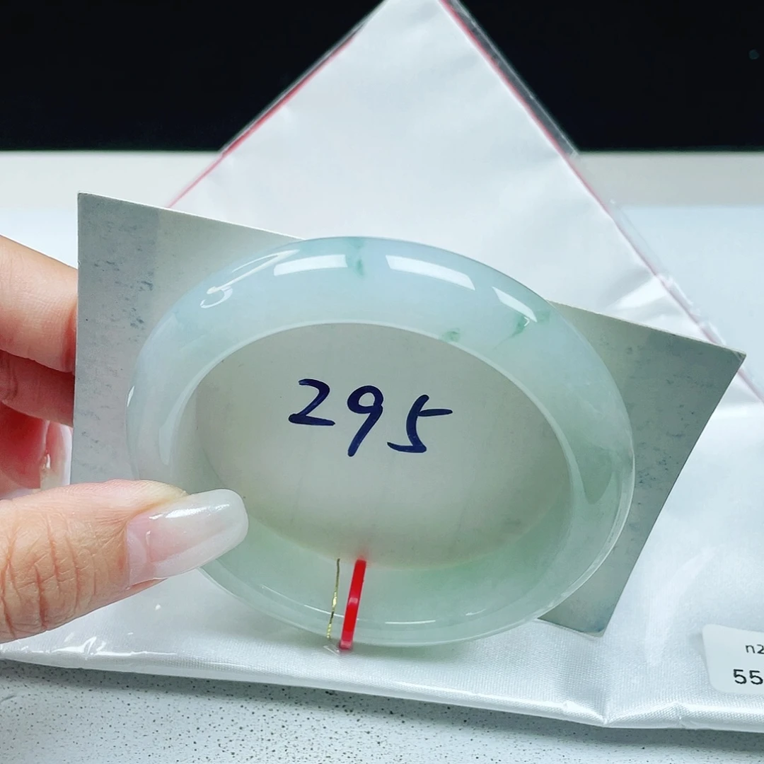 翡翠未镶嵌手镯 正圈55