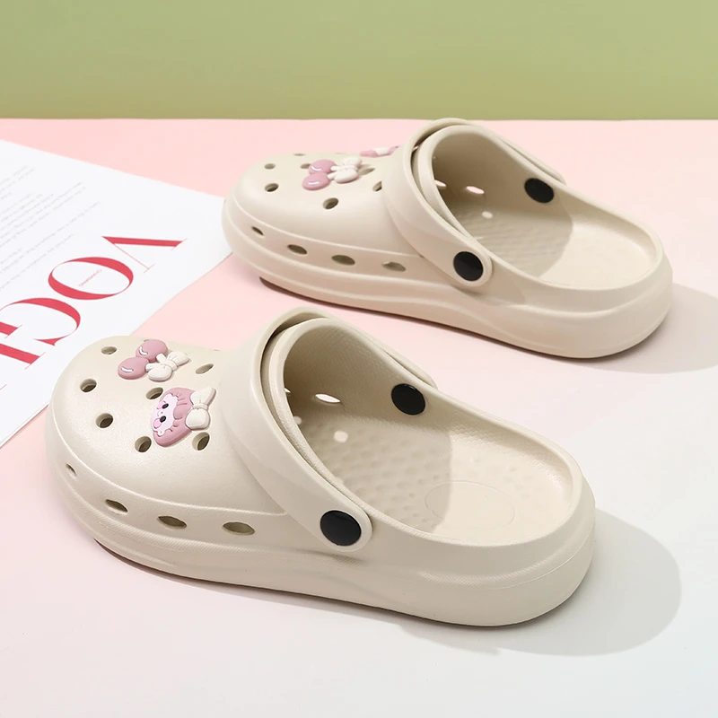 洞洞鞋女夏季2025新款踩屎感防滑软底护士包头拖鞋外穿时尚沙滩鞋