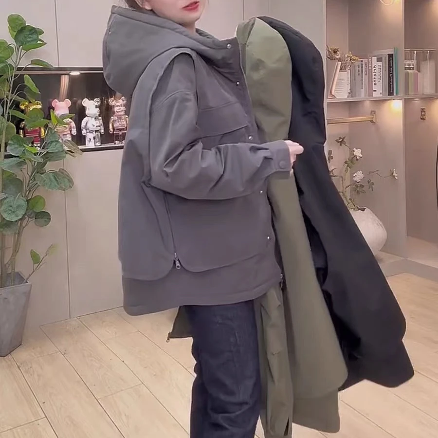 981.欧货宽松显瘦休闲二棉服9851款衣长约73