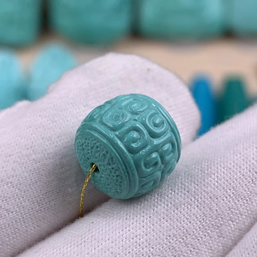 绿松石未镶嵌回纹老型卡11.5