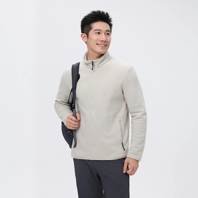 超暖锁温 双面热暖绒 男士秋冬户外透气排汗保暖立领夹克运动外套