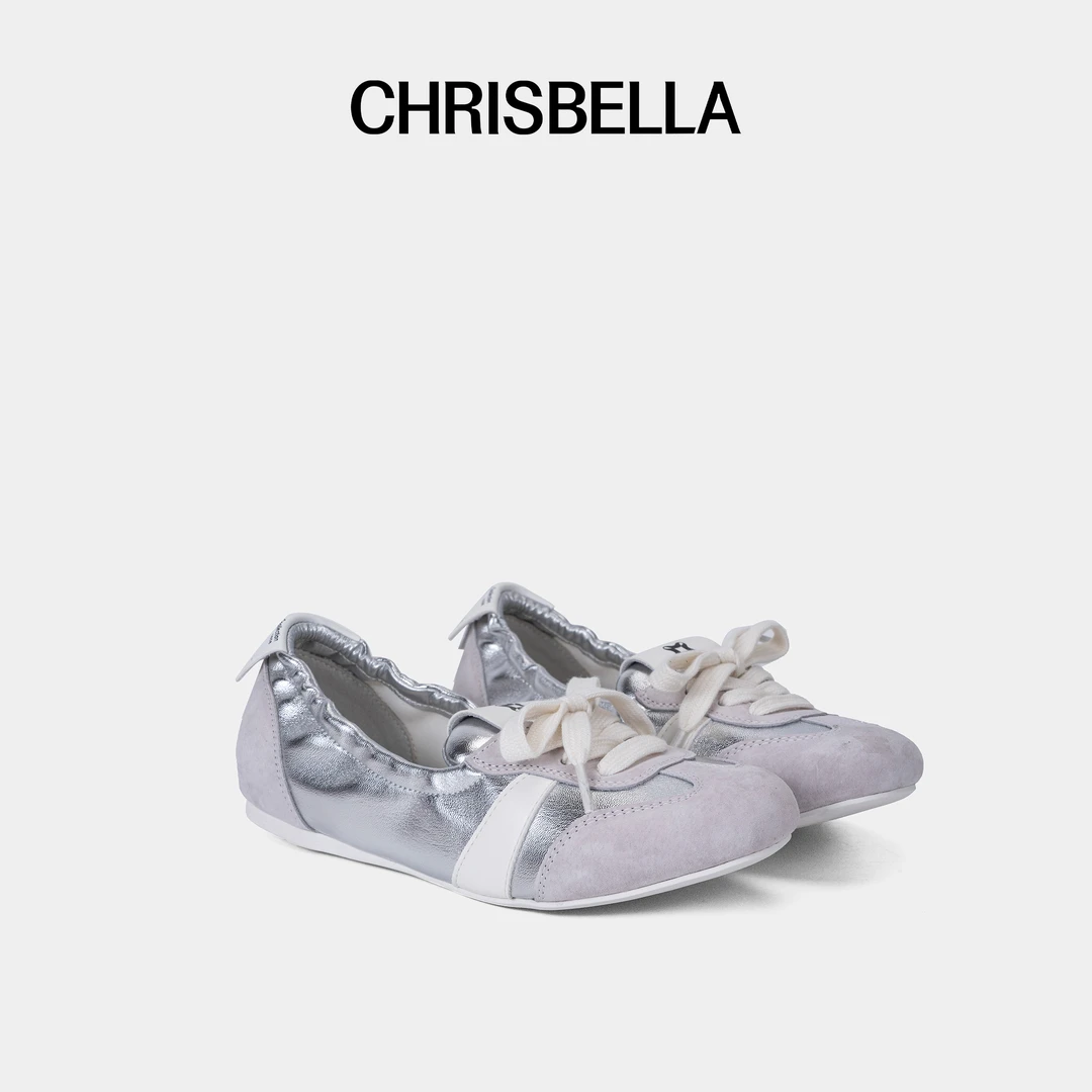 CHRSBELLA“芭蕾风”休闲浅口系带鞋