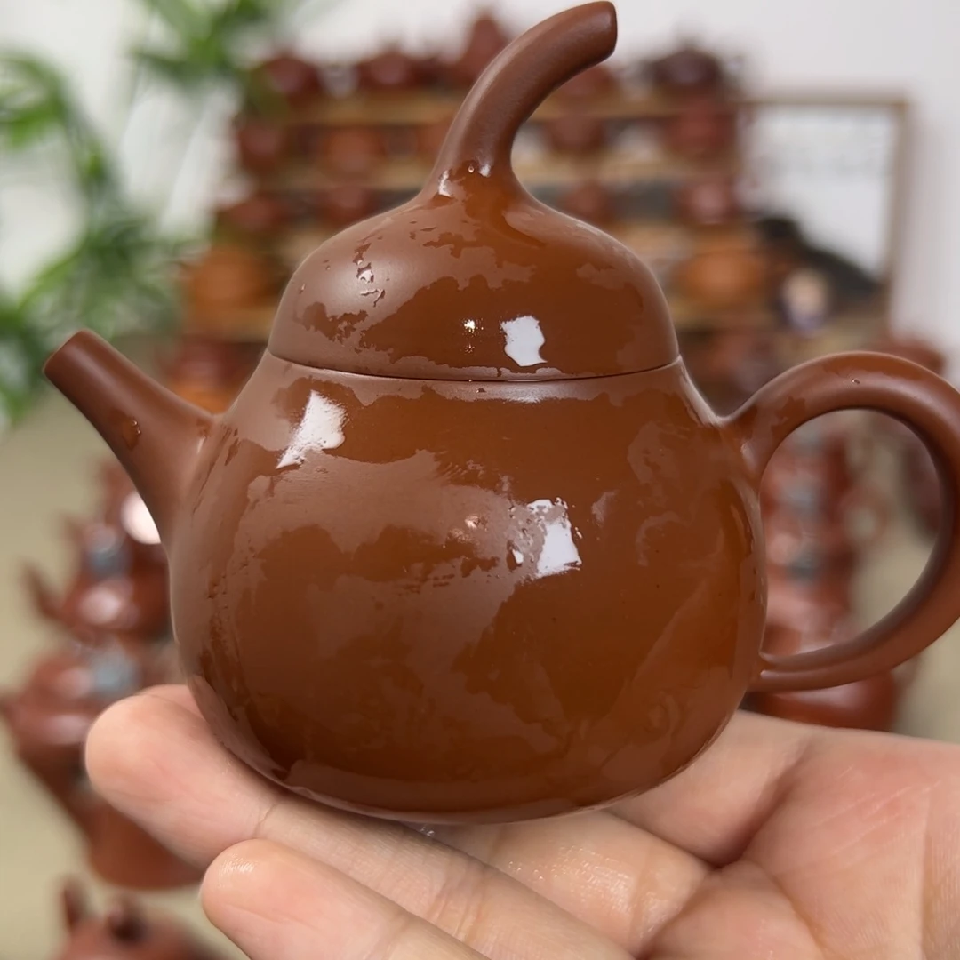 茶壶紫砂潮州手拉壶茄瓜