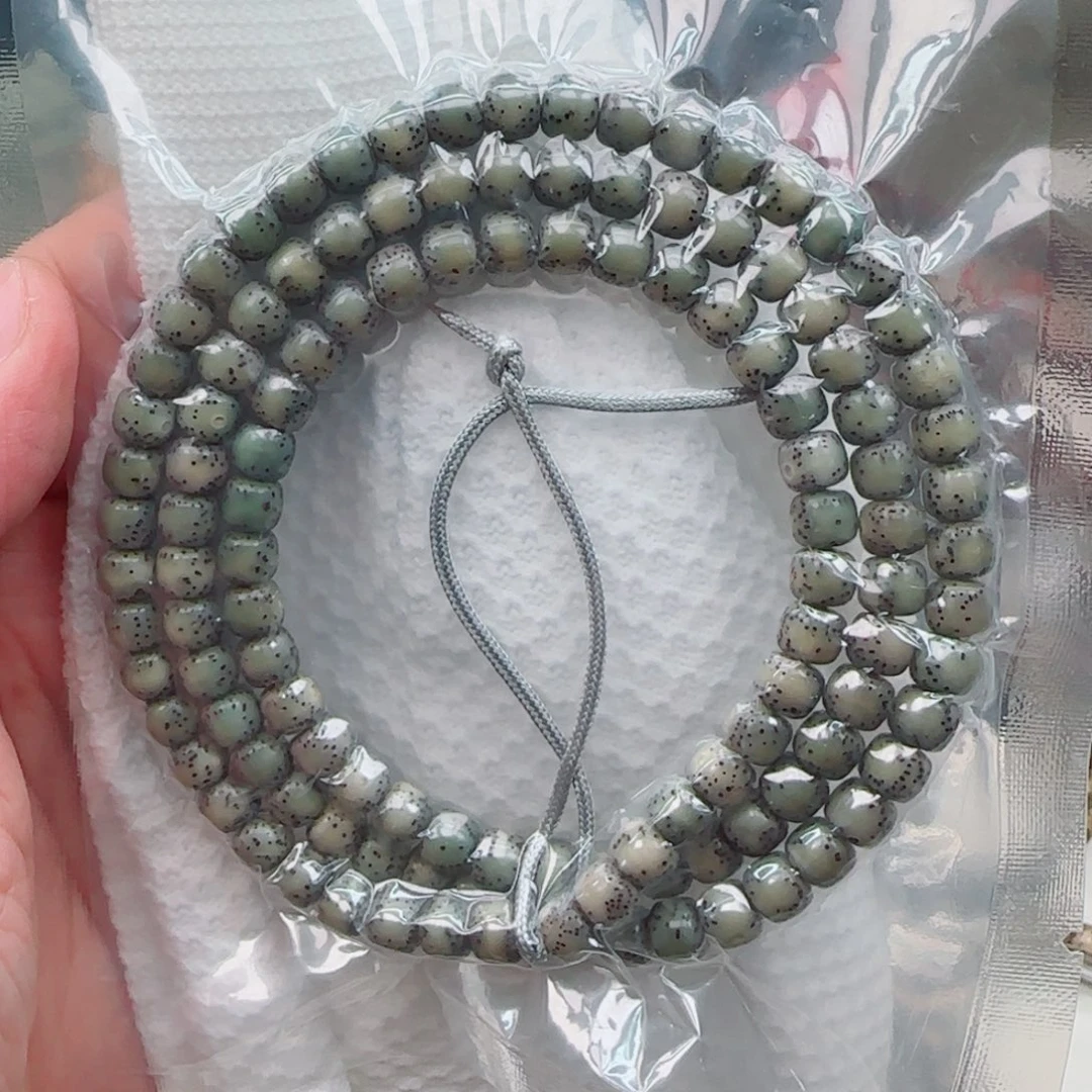 星月菩提手串侧留白针尖星108-7*6