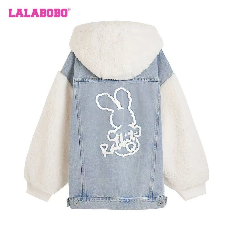 石家庄（不退不换）冬瘫瘫兔时尚休闲连帽牛仔外套RBDC-JW13