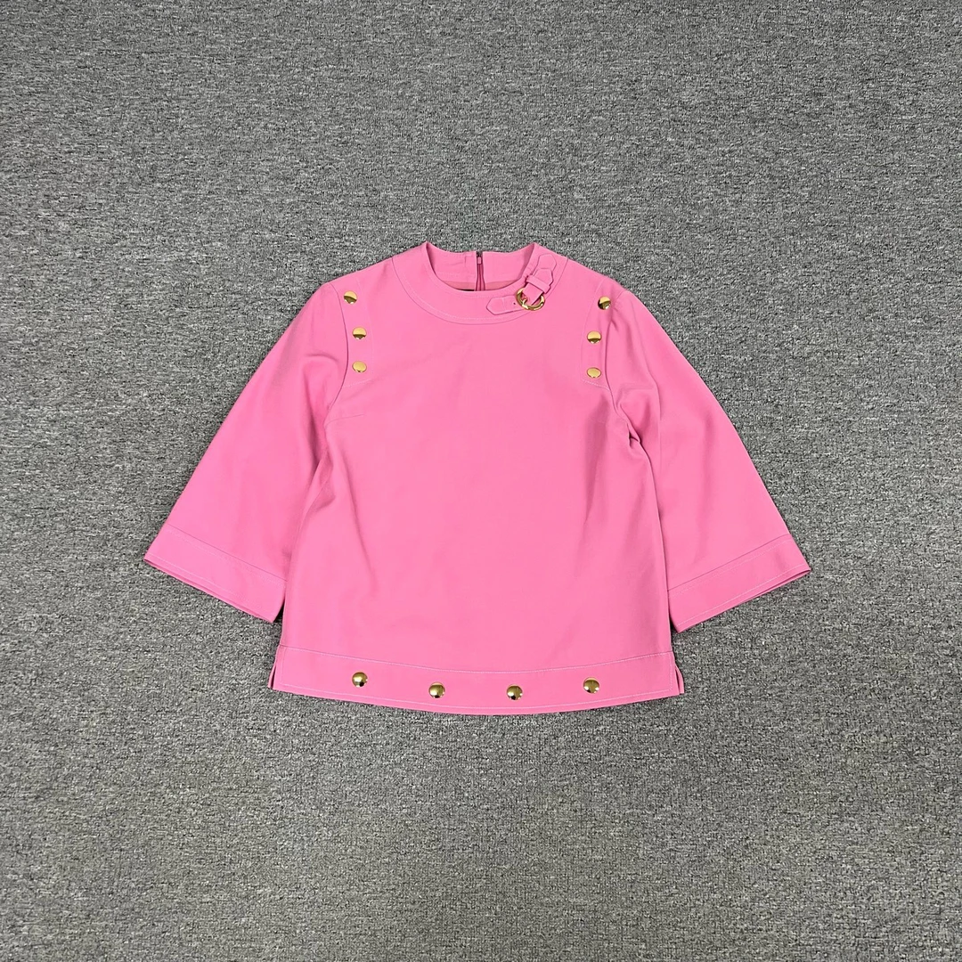 99新 AMIPARIS Gucci 古驰 粉色 金扣 芭比粉 上衣 99新 36码