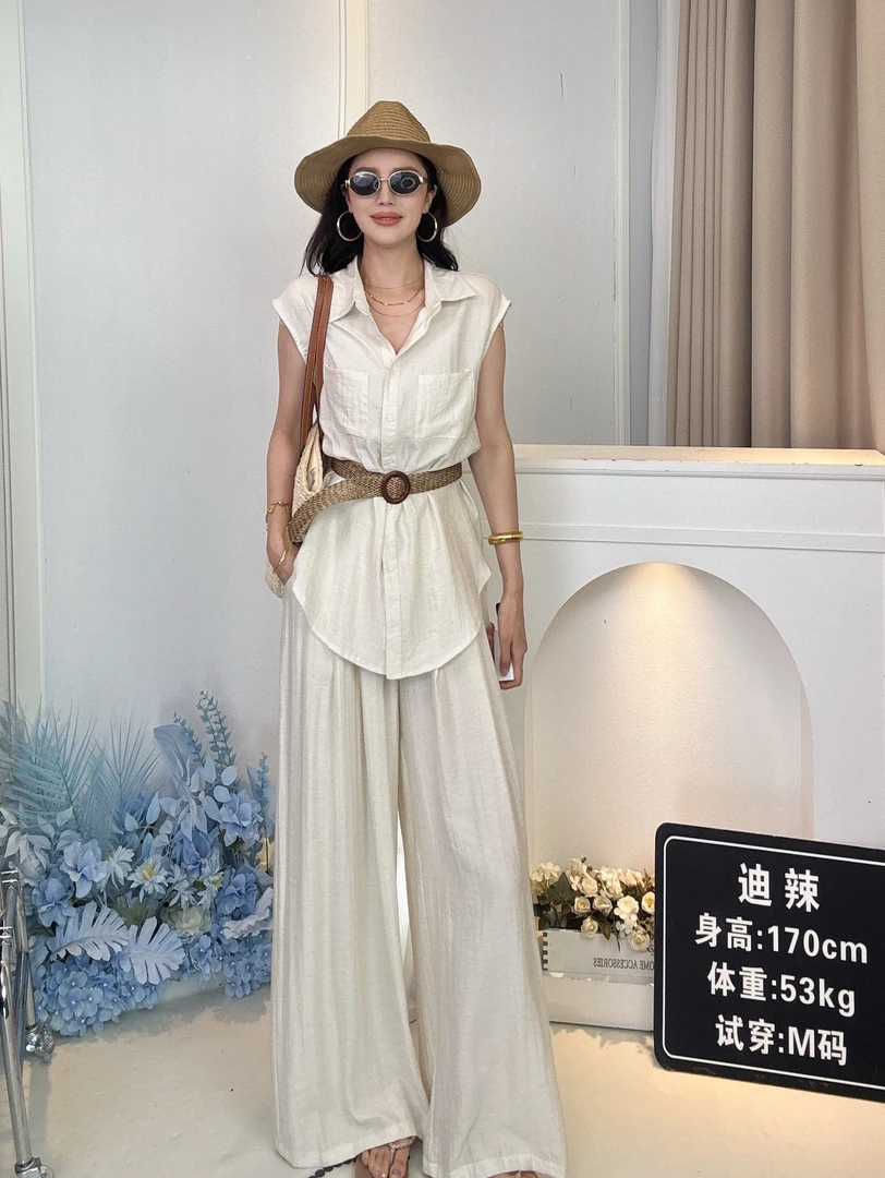 ADLA新款裤子加长春夏季裤子套装高级感显气质送腰带