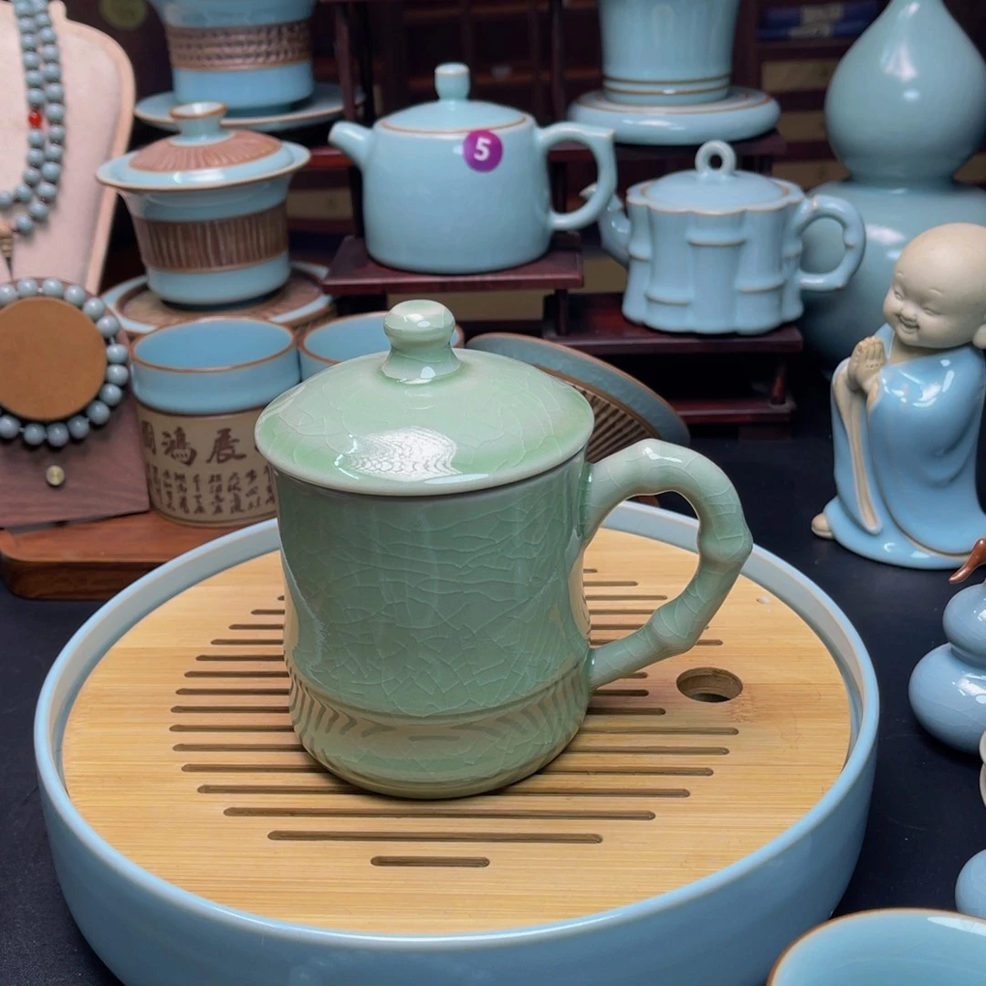 【闪购商品】摆件陶汝州单壶壶，杯，盖碗，二级