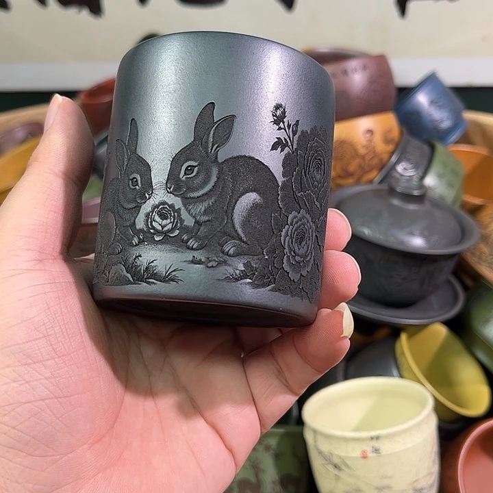 茶杯紫砂全手工紫砂主人杯