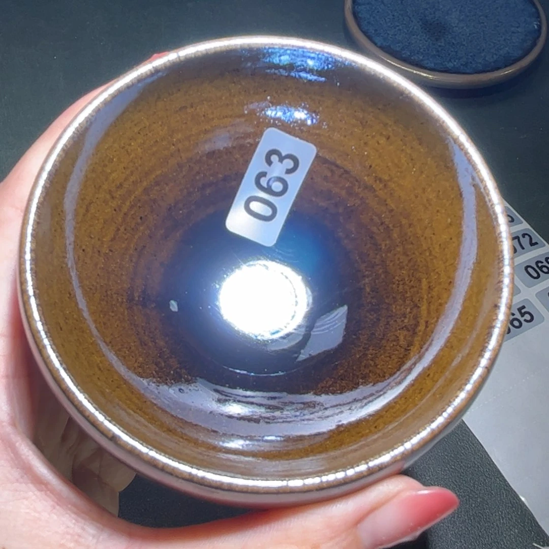 临***啡茶盏全手工原矿原釉建盏