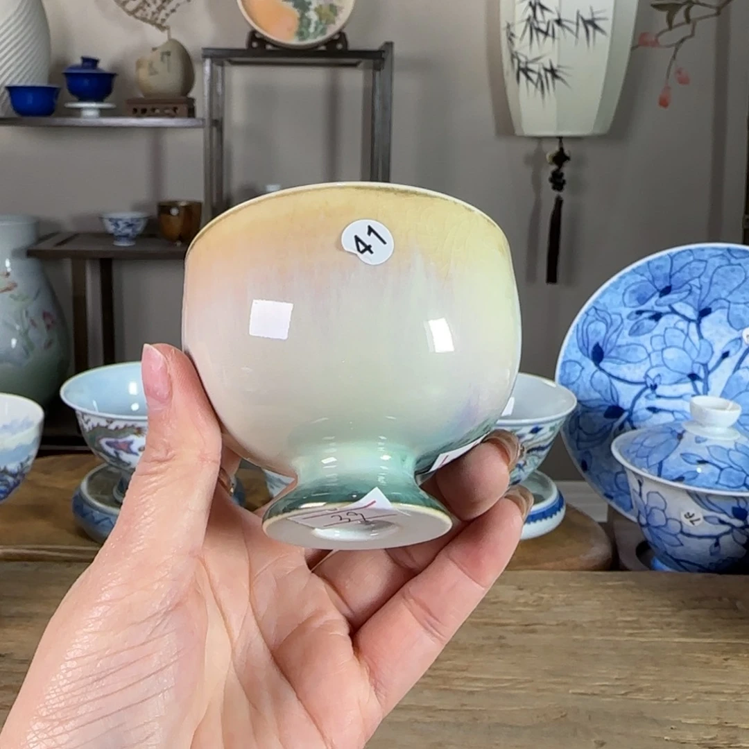 杯景德镇陶瓷柴烧多人