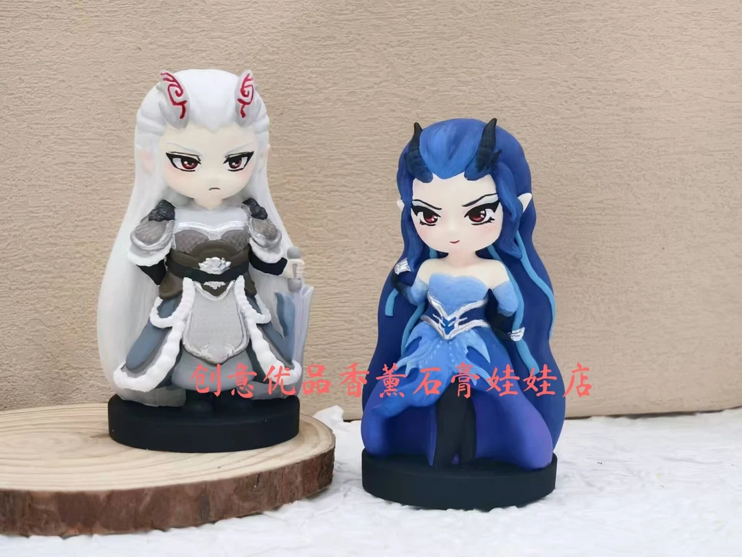 敖光敖闰香薰石膏娃娃涂色diy白胚手工哪吒敖丙彩绘涂鸦团建摆件