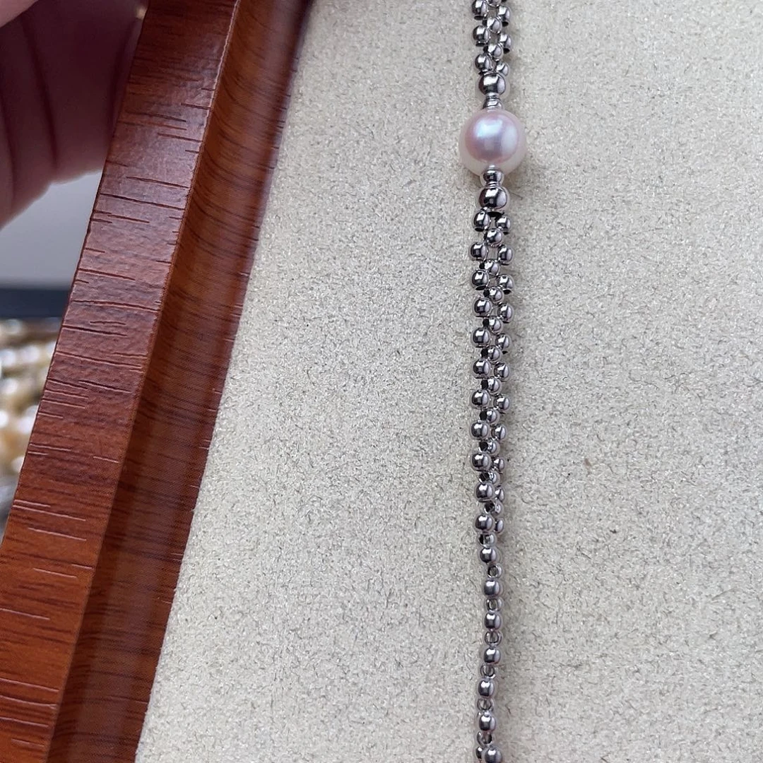 手绳海水珍珠银S925镶嵌