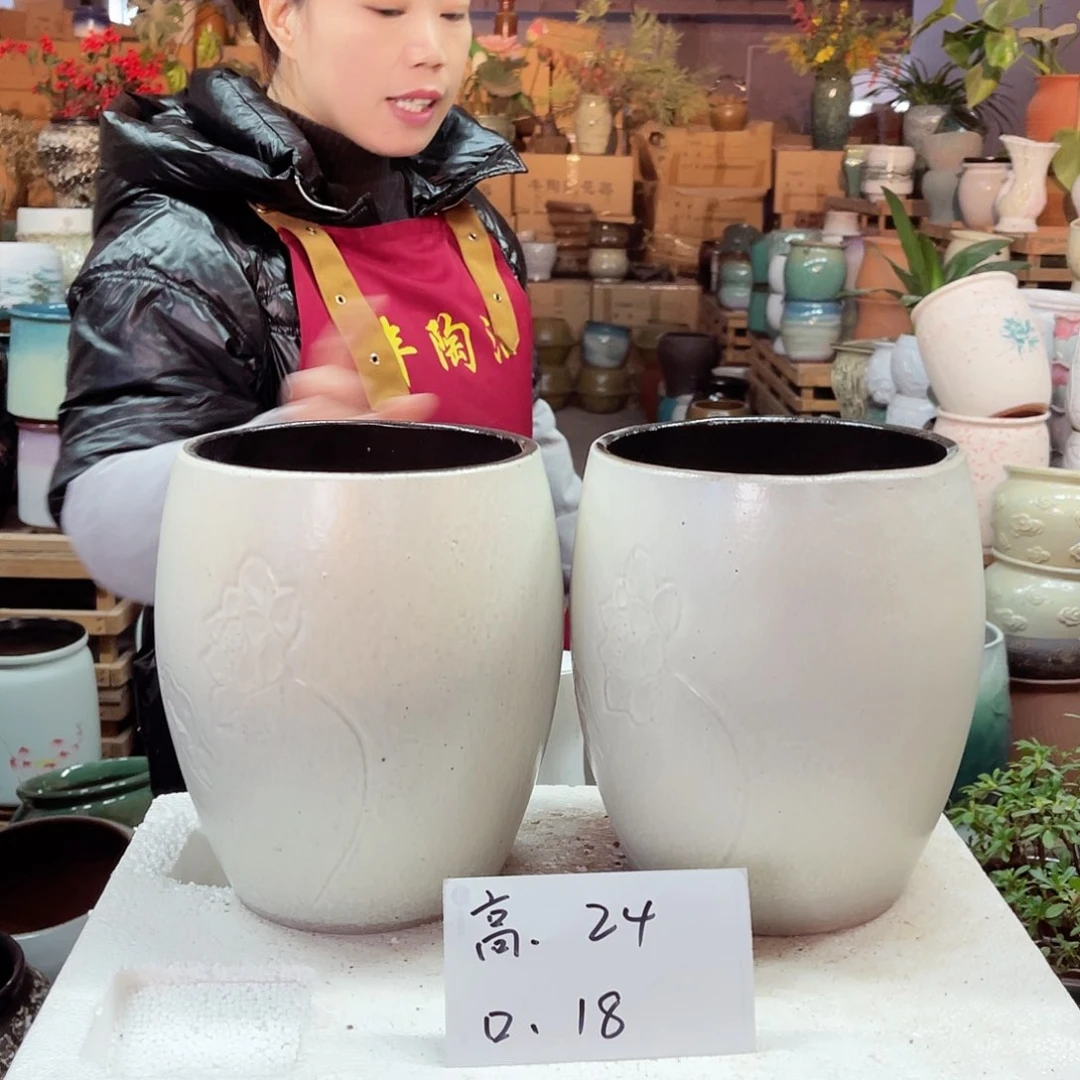 紫砂花盆高度24口径18