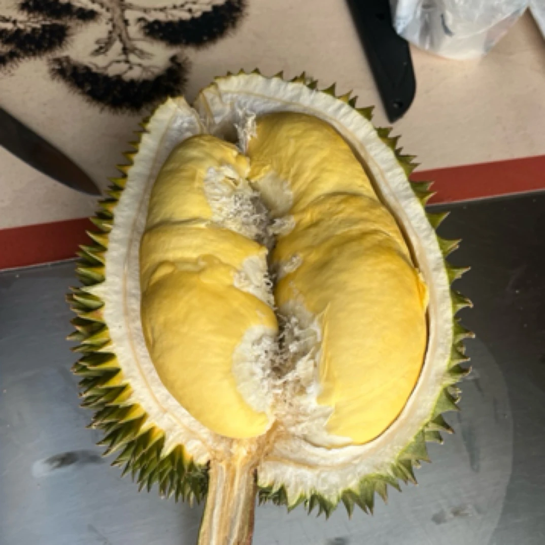 泰国鲜榴莲长柄小品种粘糯绵密奶香冰激凌感，核小一斤秤重长柄泰国东部