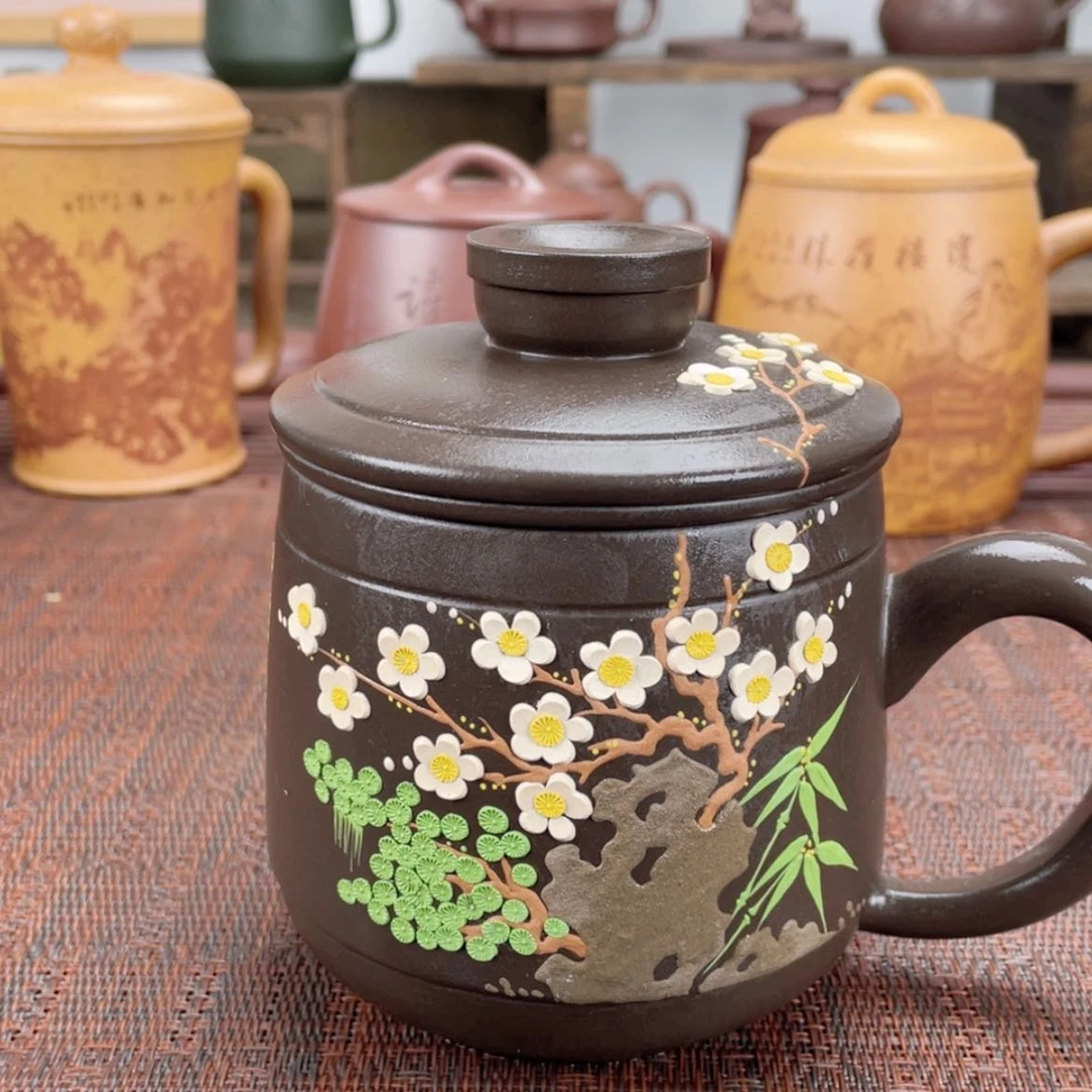 【闪购商品】紫砂茶杯宜兴原矿紫砂盖杯微瑕