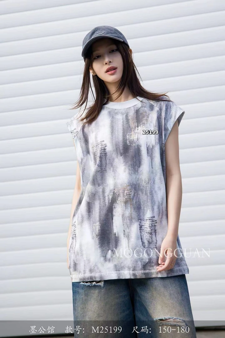25199灰色青少年时尚潮流休闲T恤背心